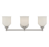 Savoy House - 8-6836-3-SN - Three Light Bath Bar - Melrose - Satin Nickel