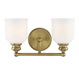 Savoy House - 8-6836-2-322 - Two Light Bath Bar - Melrose - Warm Brass
