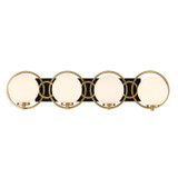 Savoy House - 8-6180-4-143 - Four Light Bathroom Vanity - Alhambra - Matte Black with Warm Brass