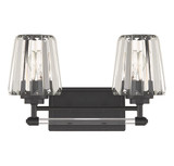 Savoy House - 8-6001-2-BK - Two Light Bathroom Vanity - Garnet - Matte Black