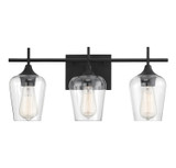 Savoy House - 8-4030-3-BK - Three Light Bath Bar - Octave - Black