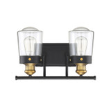 Savoy House - 8-2069-2-51 - Two Light Bath Bar - Macauley - Vintage Black with Warm Brass