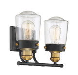 Savoy House - 8-2069-2-51 - Two Light Bath Bar - Macauley - Vintage Black with Warm Brass