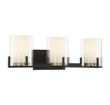 Savoy House - 8-1977-3-143 - Three Light Bathroom Vanity - Eaton - Matte Black with Warm Brass Accents