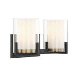 Savoy House - 8-1977-2-143 - Two Light Bathroom Vanity - Eaton - Matte Black with Warm Brass Accents