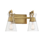 Savoy House - 8-1830-2-322 - Two Light Bathroom Vanity - Lakewood - Warm Brass