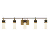 Savoy House - 8-1638-5-143 - LED Bathroom Vanity - Abel - Matte Black with Warm Brass Accents