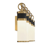 Savoy House - 8-1638-5-143 - LED Bathroom Vanity - Abel - Matte Black with Warm Brass Accents