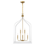 Savoy House - 7-7800-8-142 - Eight Light Pendant - Sheffield - White with Warm Brass Accents