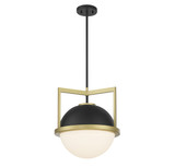 Savoy House - 7-4600-1-143 - One Light Pendant - Carlysle - Matte Black with Warm Brass