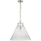 Visual Comfort Signature - TOB 5227PN/G6-CG - LED Pendant - Katie Conical - Polished Nickel