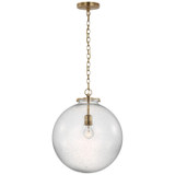Visual Comfort Signature - TOB 5227HAB/G4-SG - LED Pendant - Katie Globe - Hand-Rubbed Antique Brass