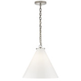 Visual Comfort Signature - TOB 5226PN/G6-WG - One Light Pendant - Katie Conical - Polished Nickel