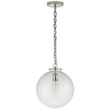 Visual Comfort Signature - TOB 5226PN/G4-CG - One Light Pendant - Katie Globe - Polished Nickel