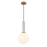 Savoy House - 7-2902-1-264 - One Light Pendant - Callaway - White Marble with Warm Brass