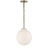 Visual Comfort Signature - TOB 5226HAB/G4-WG - One Light Pendant - Katie Globe - Hand-Rubbed Antique Brass