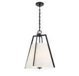 Savoy House - 7-1875-3-89 - Three Light Pendant - Mansfield - Matte Black