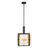 Savoy House - 7-1699-3-143 - Three Light Pendant - Hayward - Matte Black with Warm Brass Accents