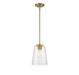 Savoy House - 7-1027-1-322 - One Light Mini-Pendant - Calhoun - Warm Brass