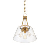 Savoy House - 7-1025-3-322 - Three Light Pendant - Calhoun - Warm Brass
