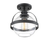 Savoy House - 6-7200-1-89 - One Light Semi-Flush Mount - Pendleton - Matte Black