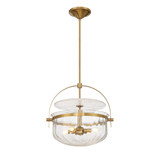 Savoy House - 6-4723-4-322 - Four Light Convertible Semi-Flush/Pendant - Denmar - Warm Brass