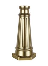 Generation Lighting. - POSTBASE-PDB - Post Base - Outdoor Post Base - Painted Distressed Brass