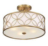 Savoy House - 6-1953-4-322 - Four Light Semi-Flush Mount - Reid - Warm Brass