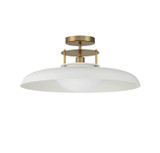 Savoy House - 6-1685-1-142 - One Light Semi-Flush Mount - Gavin - White with Warm Brass Accents