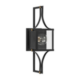 Savoy House - 5-473-144 - One Light Outdoor Wall Lantern - Raeburn - Matte Black and Weathered Brushed Brass