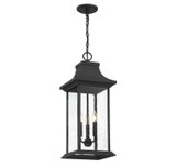 Savoy House - 5-453-BK - Three Light Outdoor Pendant - Hancock - Matte Black
