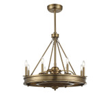 Savoy House - 39-FD-124-322 - Eight Light Fan D'lier - Lyon - Warm Brass