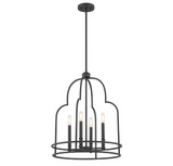 Savoy House - 3-6612-4-89 - Four Light Pendant - Diplomat - Matte Black