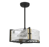Savoy House - 24-FD-1698-143 - Four Light Fan D'lier - Hayward - Matte Black with Warm Brass Accents