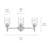 Kichler - 55185CH - Three Light Vanity - Madden - Chrome