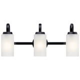 Kichler - 55087BK - Three Light Bath - Kennewick - Black