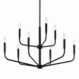 Kichler - 52720BK - Nine Light Chandelier - Madden - Black