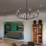 Kichler - 52719BK - Six Light Chandelier - Madden - Black