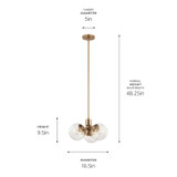 Kichler - 52700CPZCLR - Three Light Chandelier - Silvarious - Champagne Bronze