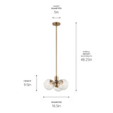Kichler - 52700CPZ - Three Light Chandelier - Silvarious - Champagne Bronze