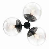 Kichler - 52700BKCLR - Three Light Chandelier - Silvarious - Black