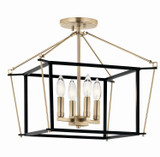 Kichler - 52633CPZ - Four Light Semi Flush Mount - Eisley - Champagne Bronze