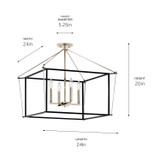 Kichler - 52632PN - Four Light Semi Flush Mount - Eisley - Polished Nickel
