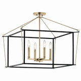 Kichler - 52632CPZ - Four Light Semi Flush Mount - Eisley - Champagne Bronze