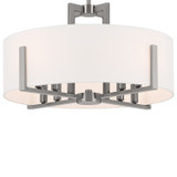 Kichler - 52592CLP - Eight Light Semi Flush Mount - Malen - Classic Pewter