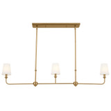 Kichler - 52519BNB - Three Light Linear Chandelier - Pallas - Brushed Natural Brass
