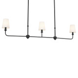 Kichler - 52519BK - Three Light Linear Chandelier - Pallas - Black