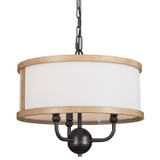 Kichler - 52465AVI - Three Light Chandelier/Semi Flush - Heddle - Anvil Iron