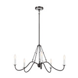 Kichler - 52455AVI - Five Light Chandelier - Freesia - Anvil Iron