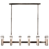 Visual Comfort Signature - S 5915BZ-ALB - LED Linear Chandelier - Malik - Bronze